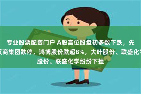 专业股票配资门户 A股高位股盘初多数下跌，先达股份、汉商集团跌停，鸿博股份跌超8%，大叶股份、联盛化学纷纷下挫