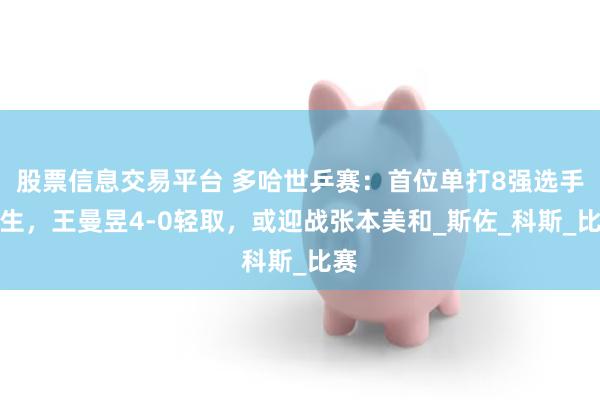 股票信息交易平台 多哈世乒赛：首位单打8强选手诞生，王曼昱4-0轻取，或迎战张本美和_斯佐_科斯_比赛